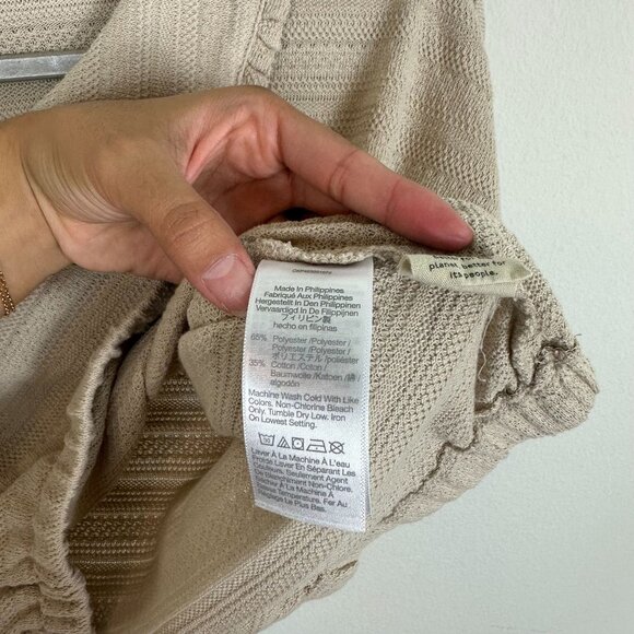 Madewell Ruffle Collared Crop Top M Ruffle Feminine Minimalist Contemporary Boho - Picture 7 of 11